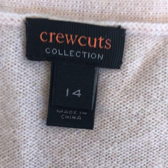 COPY - Crewcuts Cashmere Pink Tiffany Style Cardigan with Rhinestones, Girls 14 - Picture 4 of 4